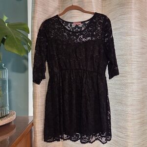 Hello MIZ Black Lace Overlay